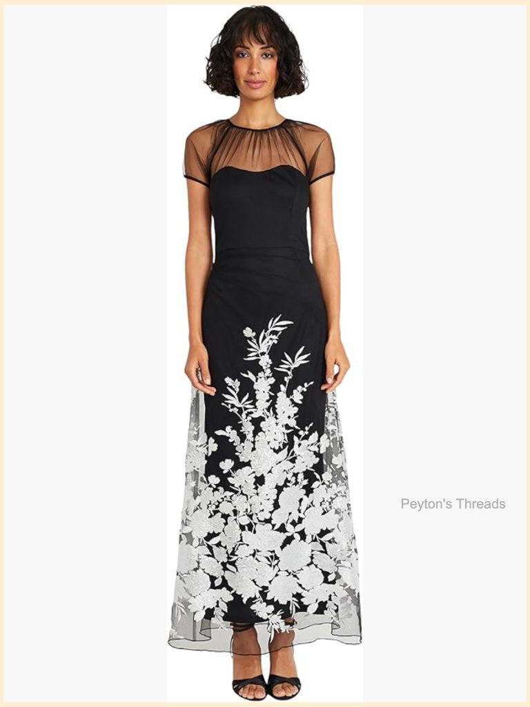 Elegant Long Formal Dress With Illusion Sweetheart Neckline